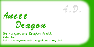 anett dragon business card